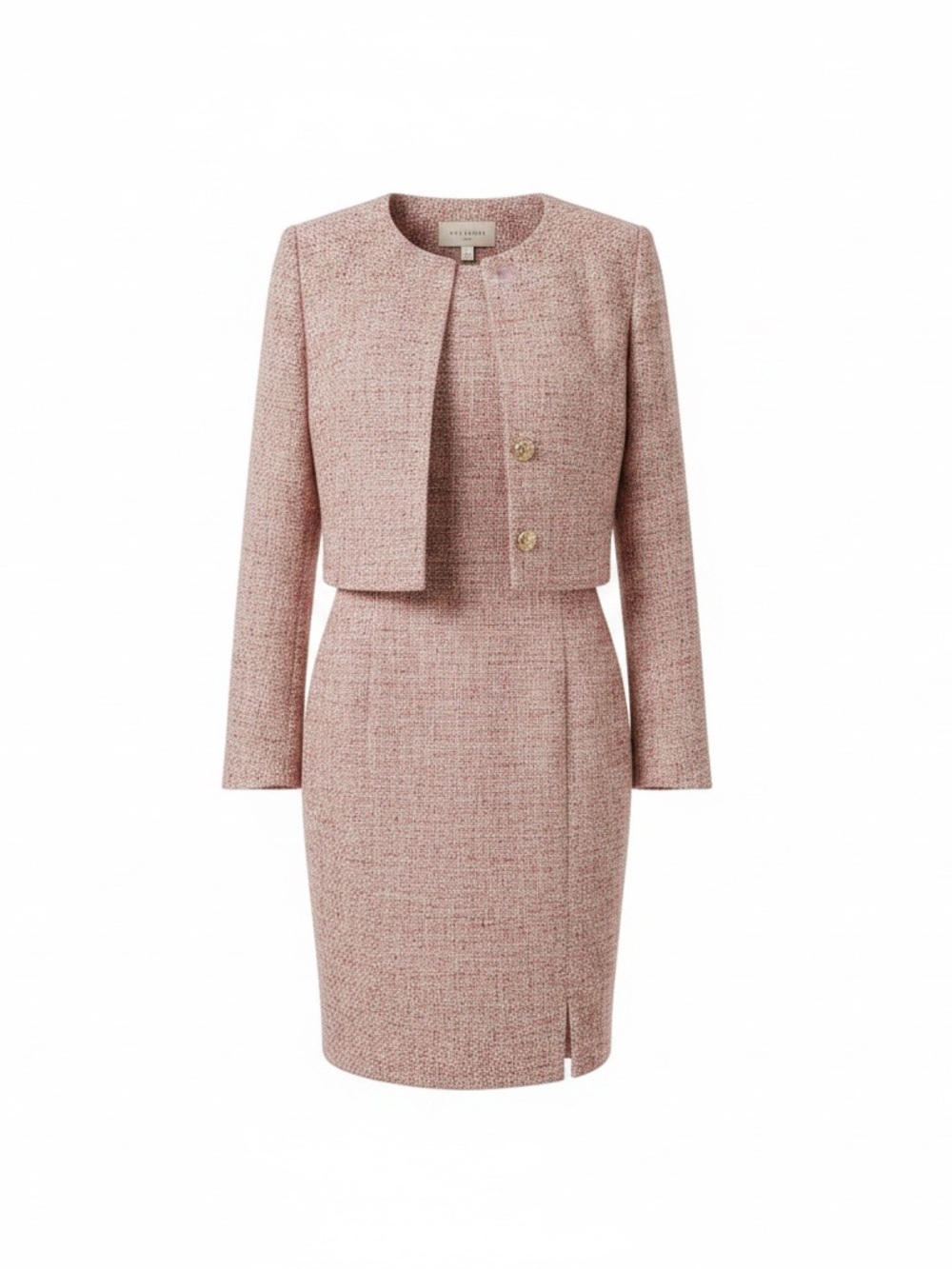 NWT Ted Baker London Pink Tweed Jacket and Skirt Set